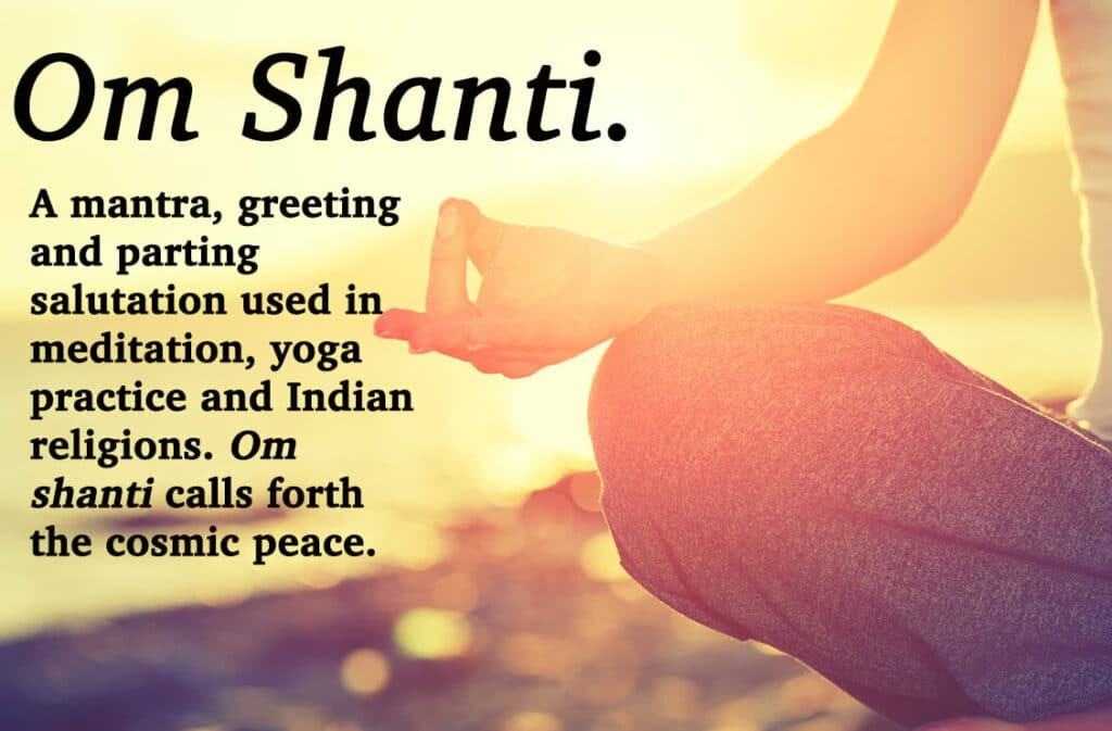 Om Shanti Shanti Shanti, is an Invocation of Peace ~❁~ In the tradition of  Yoga…