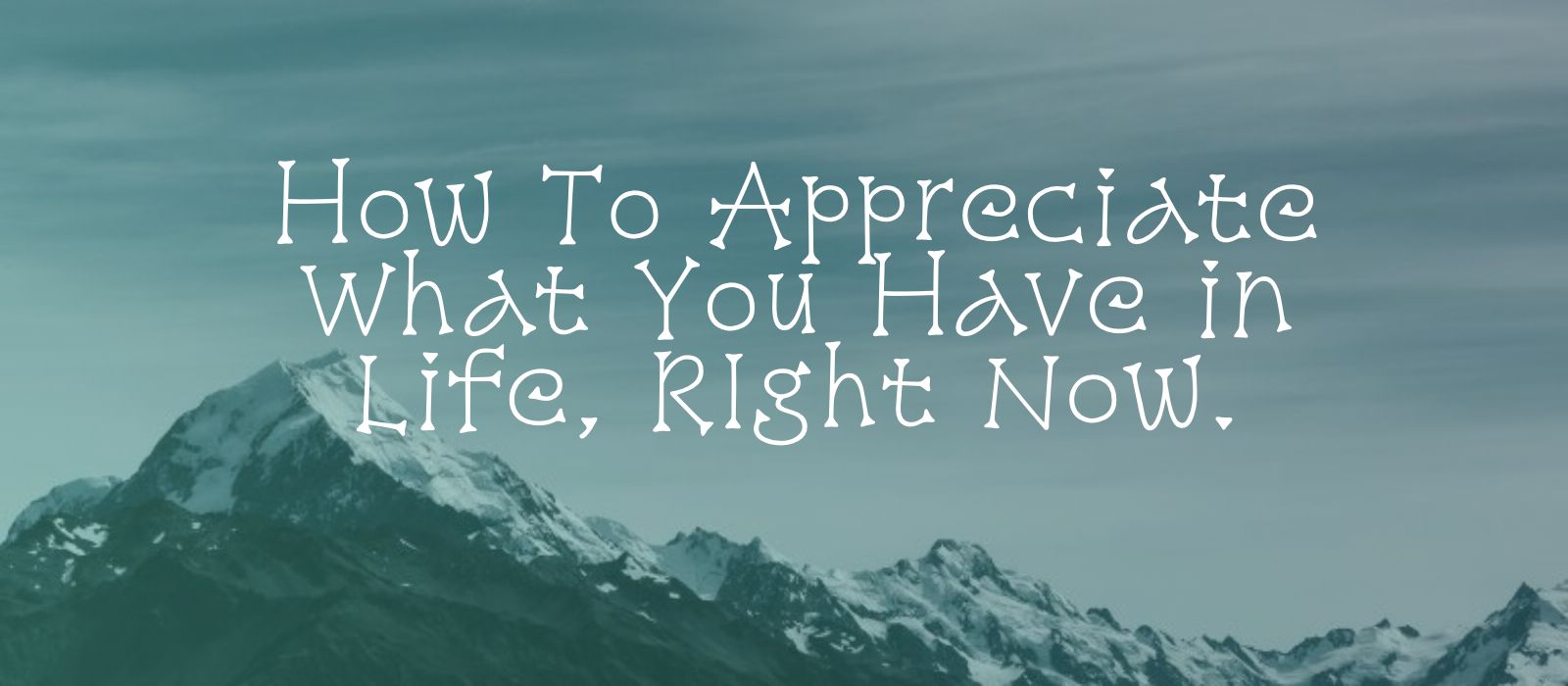 You are currently viewing How To Appreciate What You Have In Life, Right Now