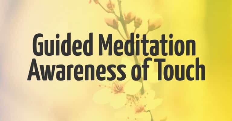 Read more about the article Mindfulness Meditation for Increasing Awareness of Touch Sensations