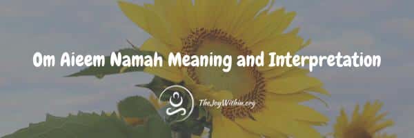 Read more about the article Om Aieem Namah Meaning and Interpretation