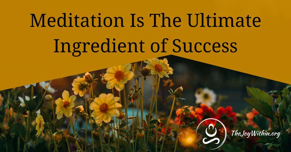 You are currently viewing Meditation Is The Ultimate Ingredient of Success
